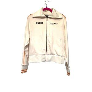 K-Swiss Womens McLaren Vintage Soft Track Jacket White/Orange Size L